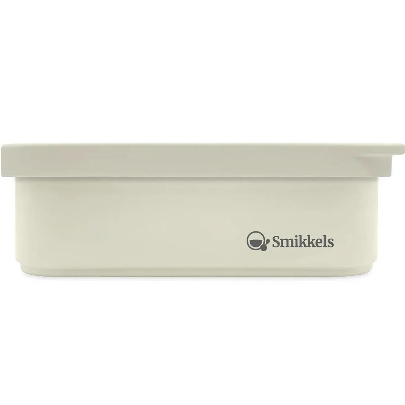 smikkels boîte à lunch en inox avec couvercle en silicone crème - 900 ml