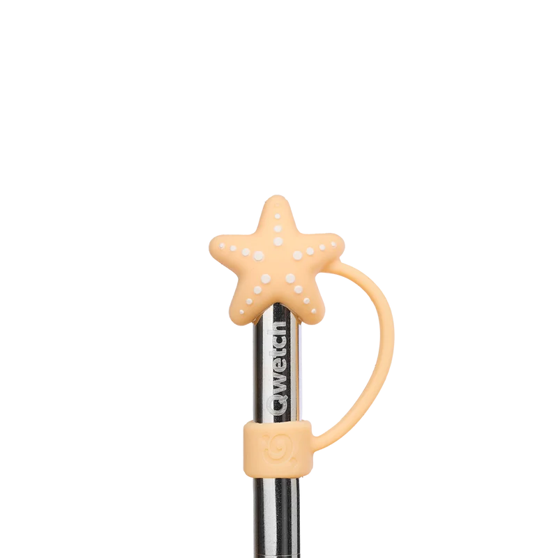 Embout pour paille étoile de mer - Abricot