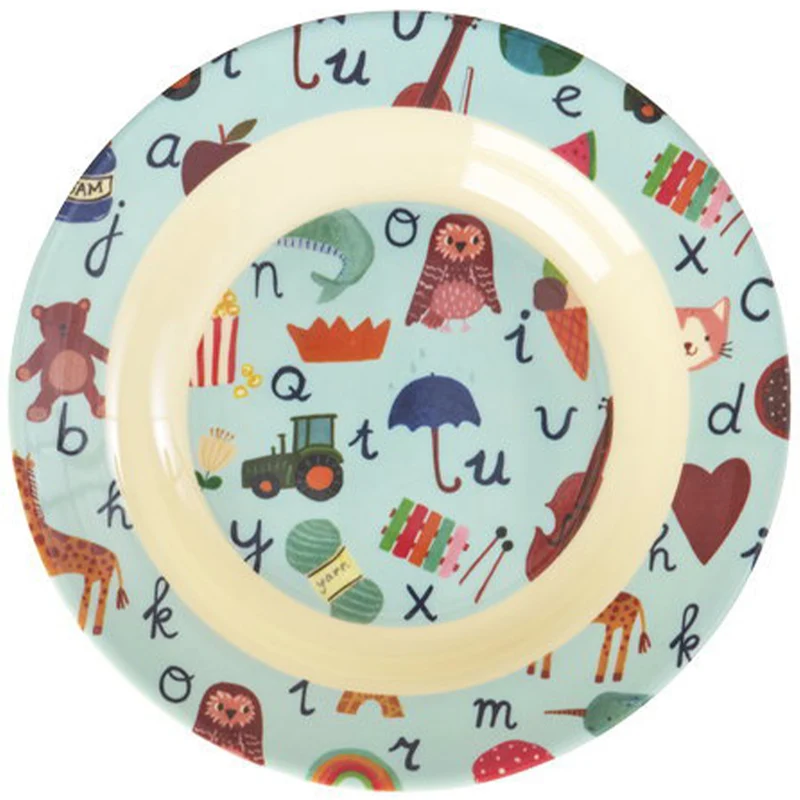 rice assiette enfant abc - bleu - Ø20 cm