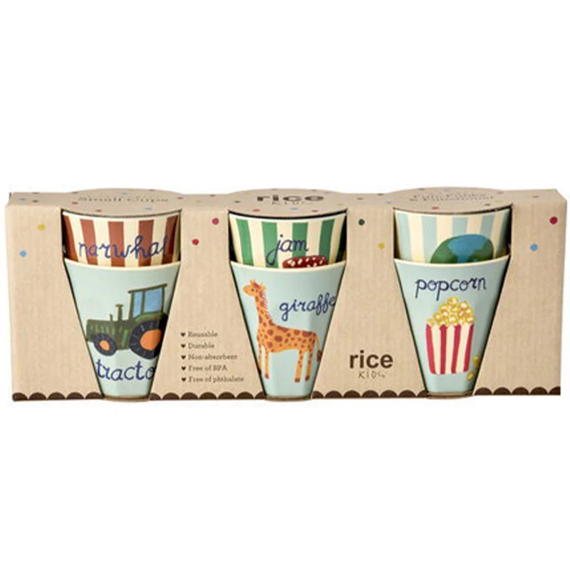 rice gobelet enfant abc - bleu - 160 ml - 6 pcs