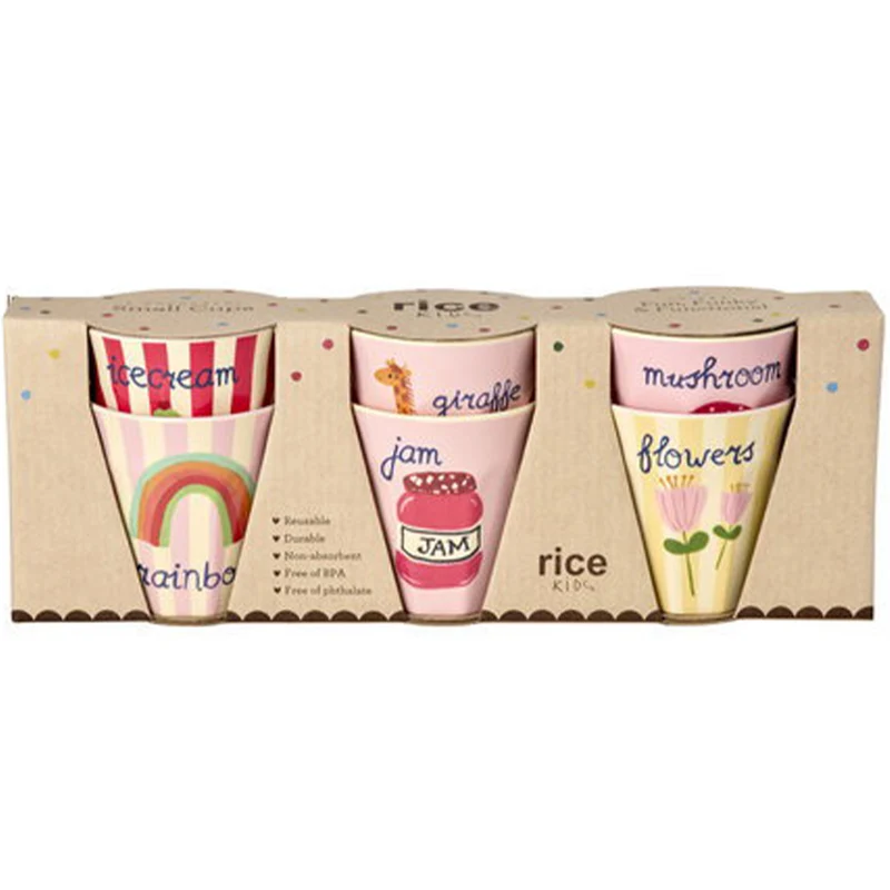 rice gobelet enfant abc - rose - 160 ml - 6 pcs