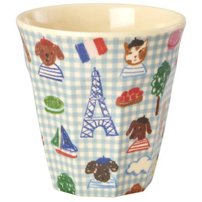 rice gobelet enfant kids in paris - bleu - 250 ml