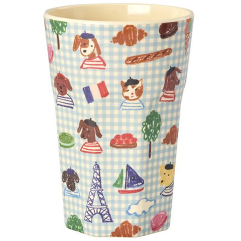 rice gobelet enfant kids in paris - bleu - 400 ml