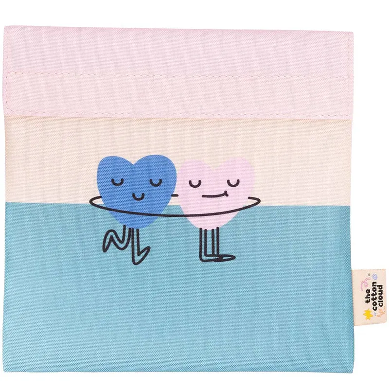 the cotton cloud sac à lunch réutilisable dancing hearts
