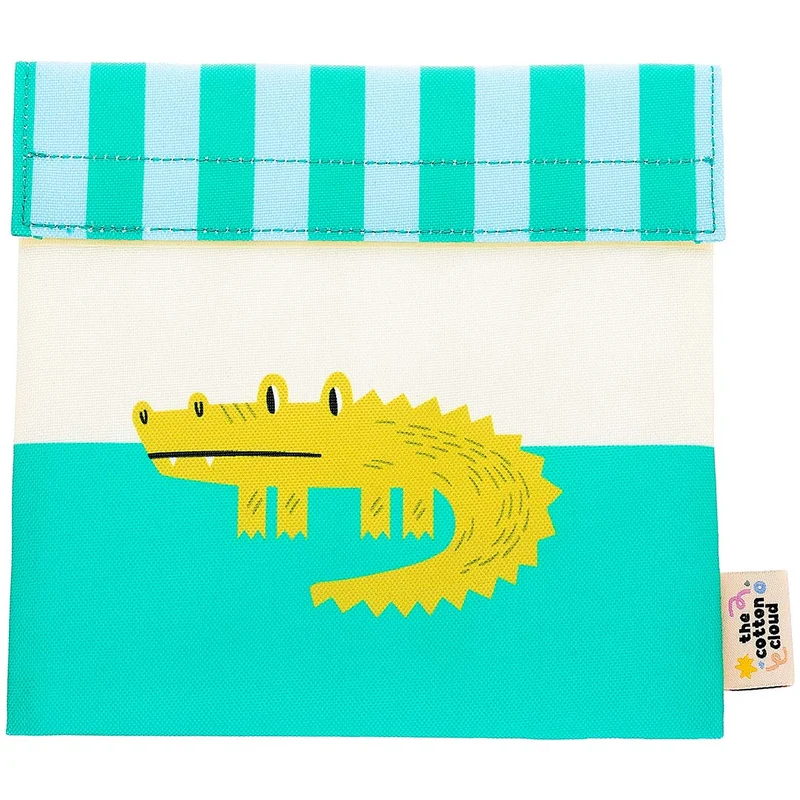 the cotton cloud sac à lunch réutilisable croc rock
