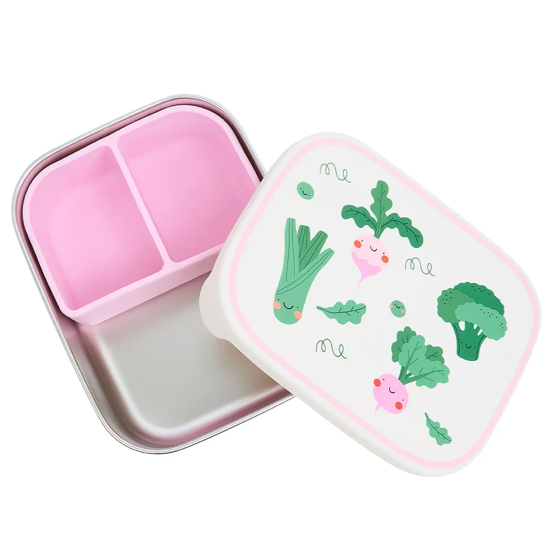 the cotton cloud boîte à lunch en inox veggie pals