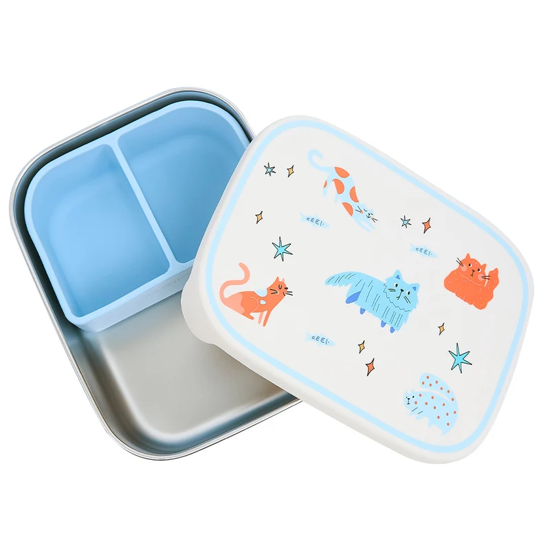 the cotton cloud boîte à repas en inox meowtiful cats