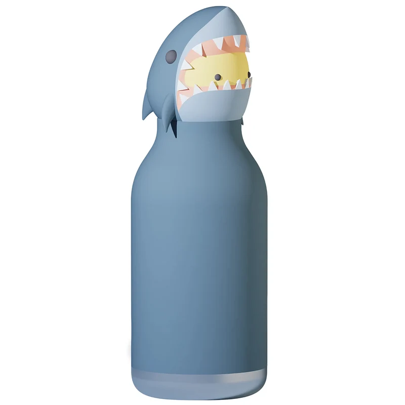 asobu gourde en inox bestie - requin - 460 ml