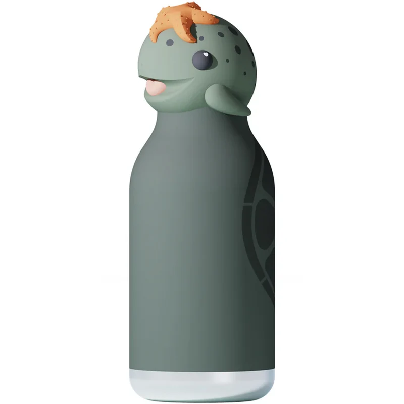 asobu gourde en inox bestie - tortue - 460 ml