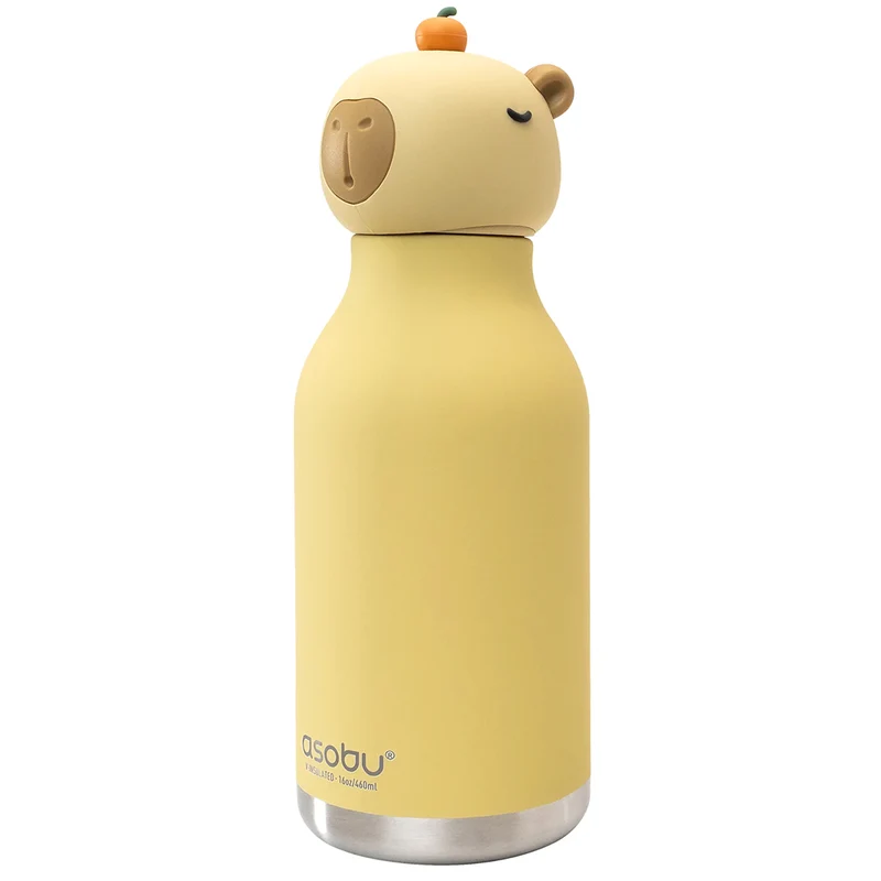 asobu gourde en inox bestie - capybara - 460 ml