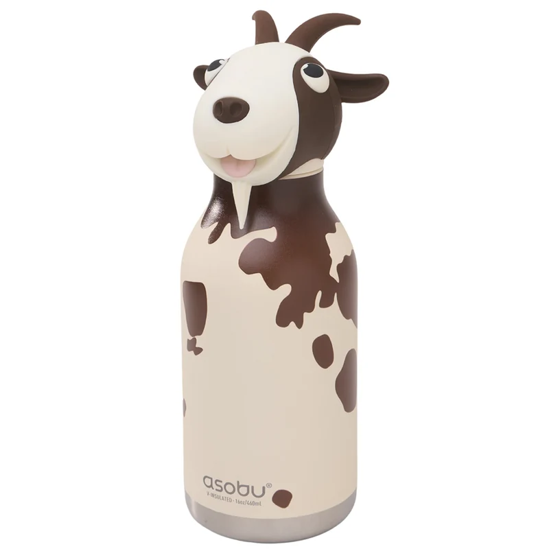 asobu gourde en inox bestie - chèvre - 460 ml