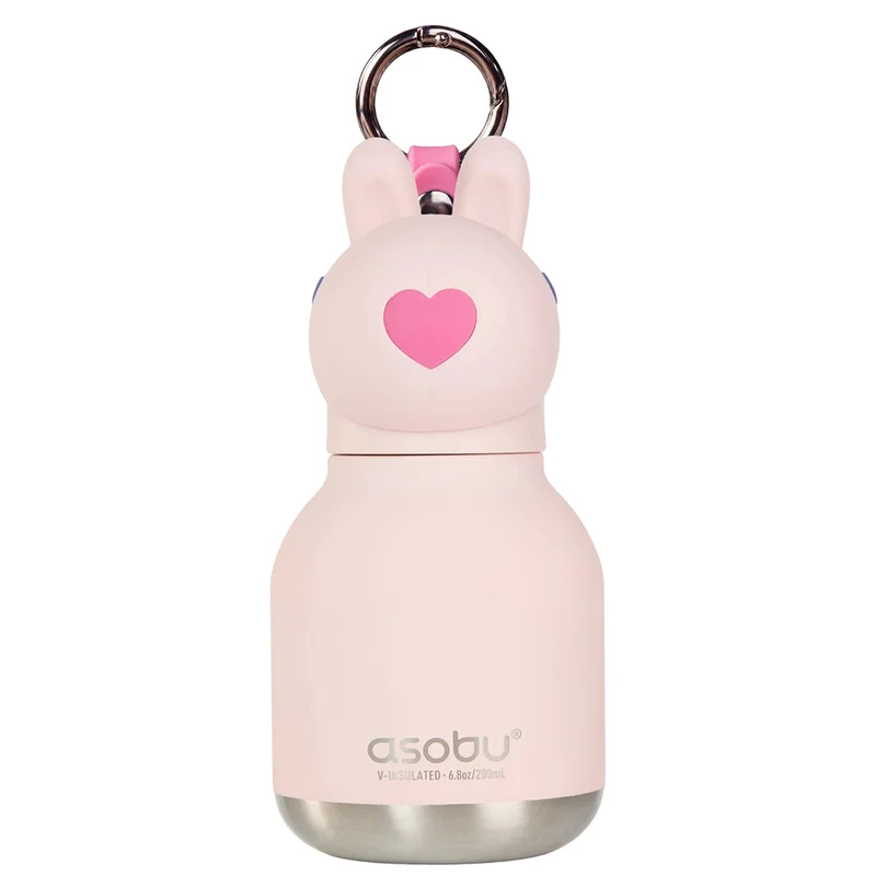 asobu gourde en inox mini besties - lapin - 200 ml