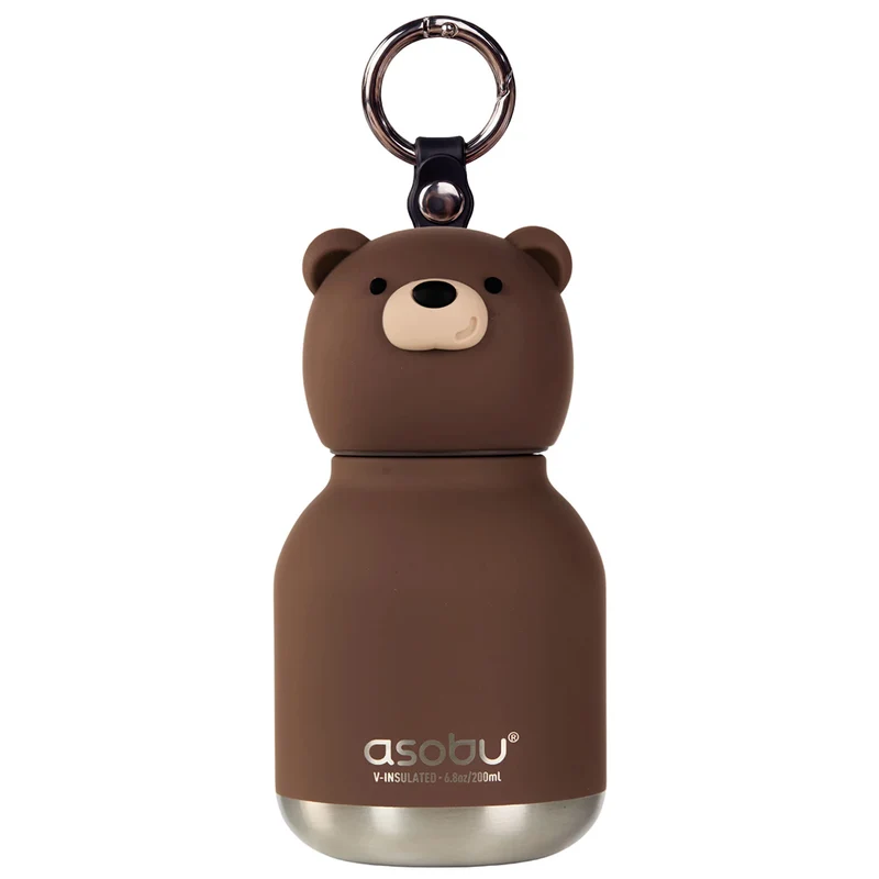 asobu gourde en inox mini besties - ours - 200 ml