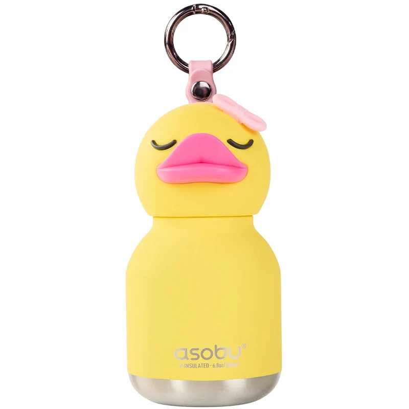 asobu gourde en inox mini besties - canard - 200 ml
