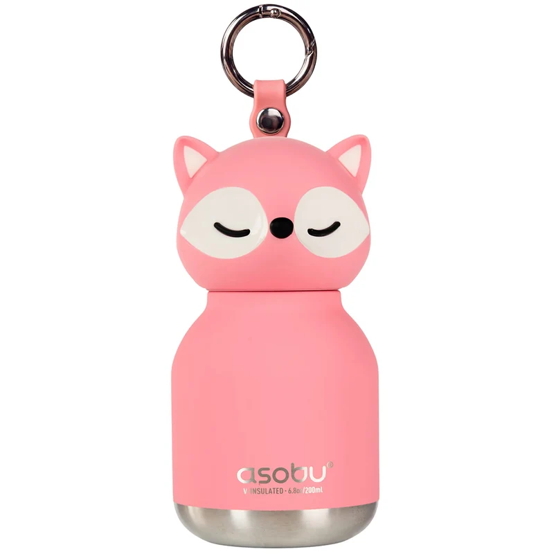 asobu gourde en inox mini besties - renard - 200 ml
