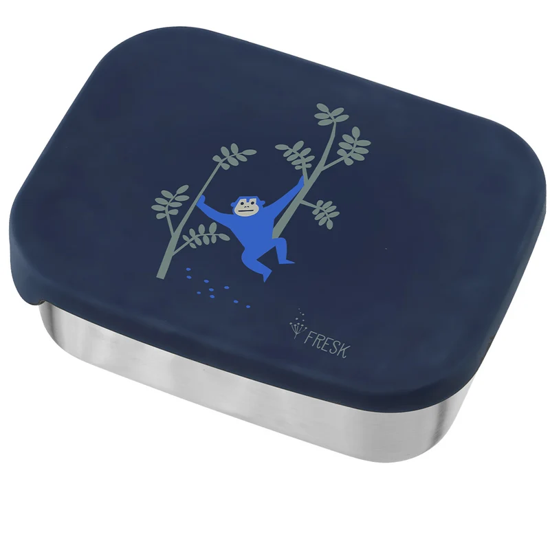 fresk boîte à repas en inox - singe