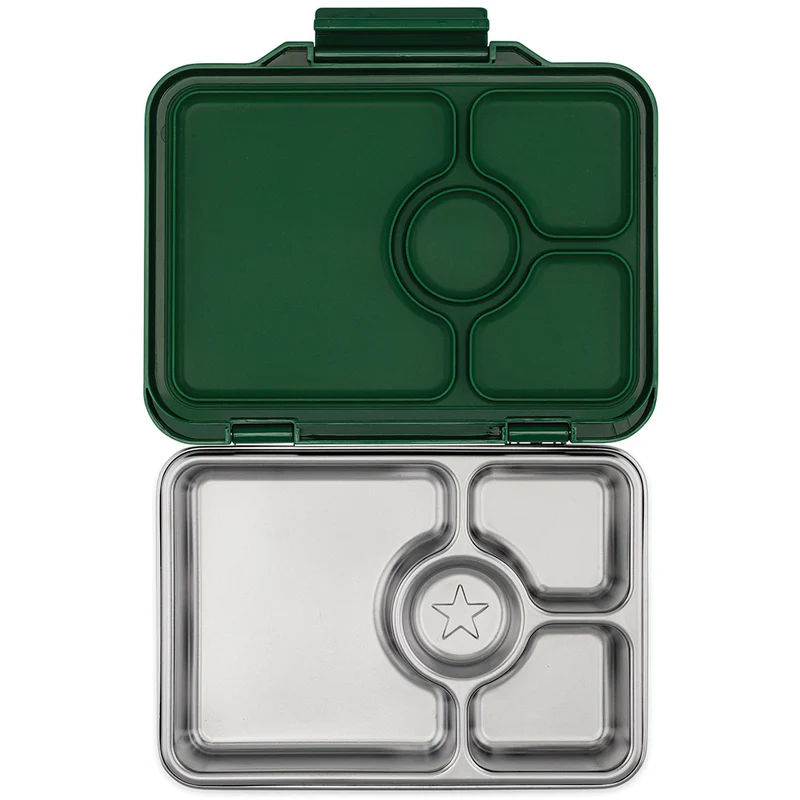 yumbox boîte à lunch bento en inox 4 compartiments - dublin green