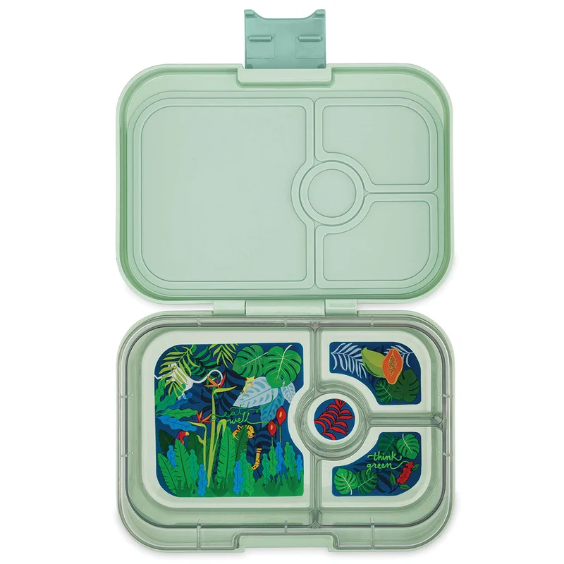 yumbox panino boîte à lunch 4 compartiments - sage green - jungle