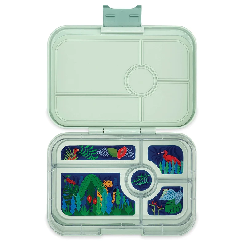 yumbox boîte à lunch tapas 5 compartiments XL - pistachio green - jungle