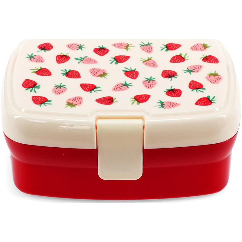 rex london boîte à goûter avec compartiments little strawberry