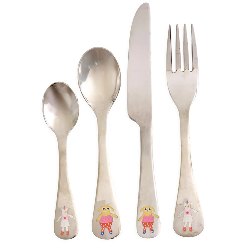 rice couverts pour enfants unicorn and dog - 2 pcs