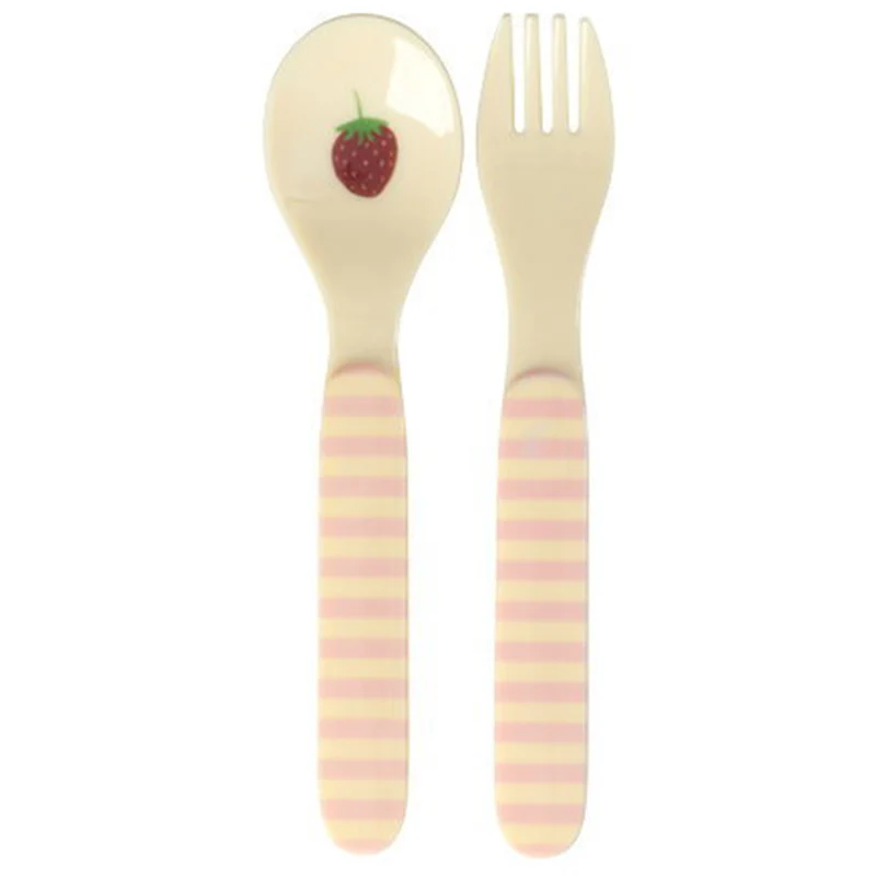 rice couverts pour enfants abc - rose - 2 pcs