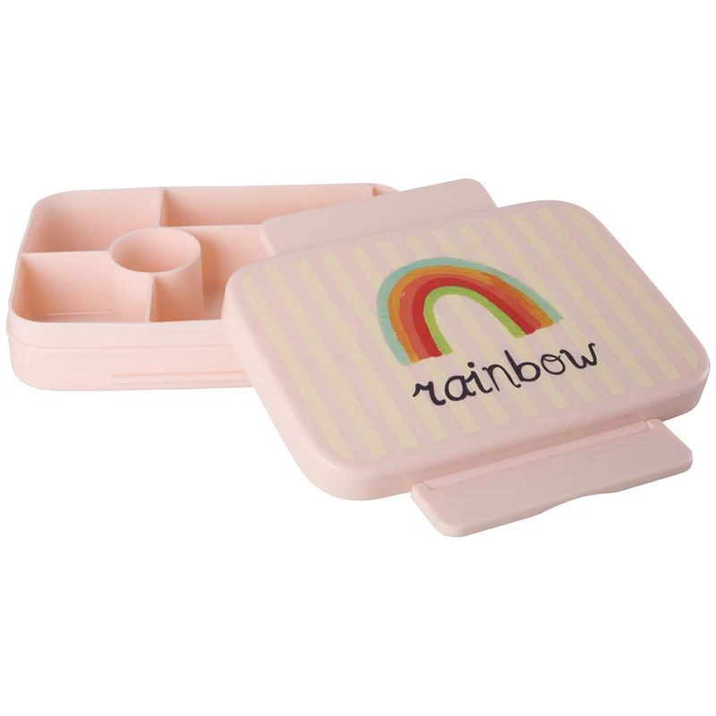 rice boîte à lunch bento abc rainbow - rose