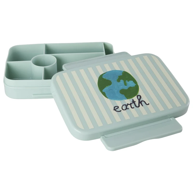 rice boîte à lunch bento abc earth - bleu