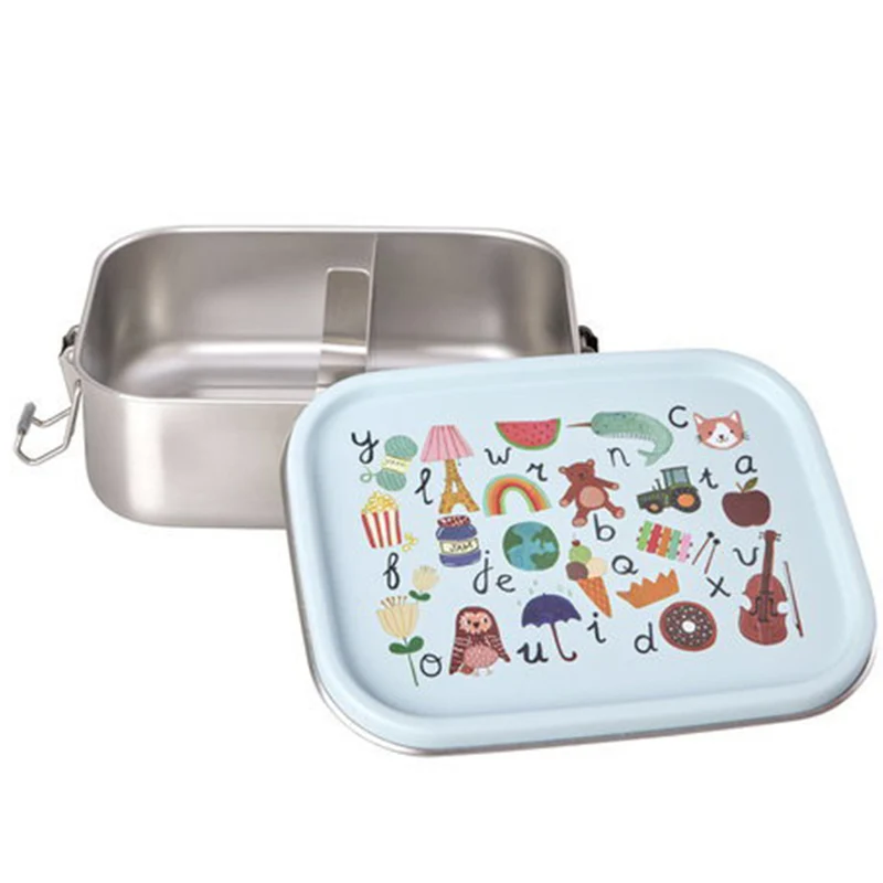 rice boîte à lunch en inox abc - bleu - 800 ml