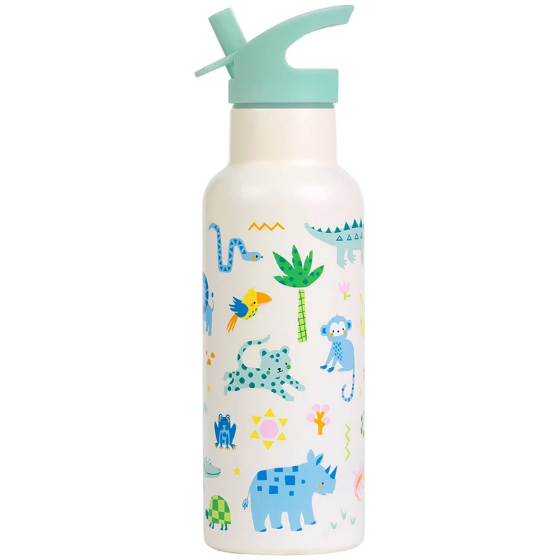 a little lovely company gourde en inox - jungle - 500 ml