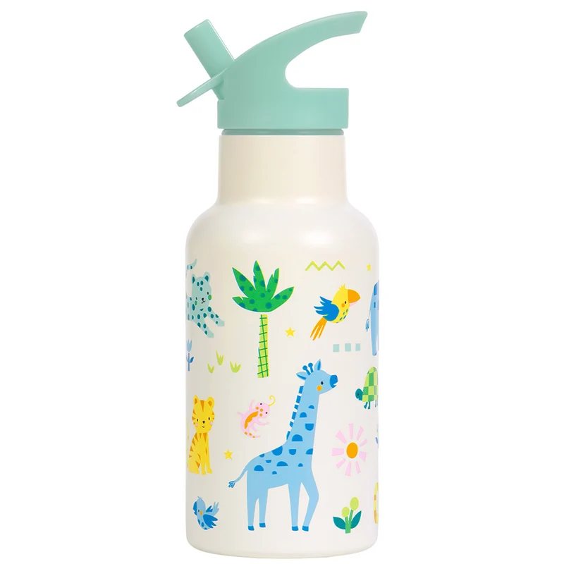 a little lovely company gourde inox - jungle - 350 ml