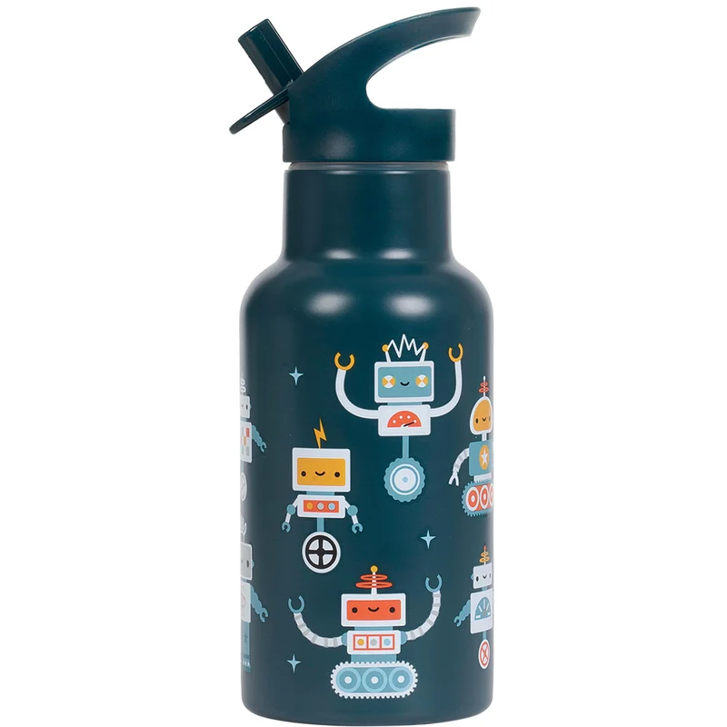 a little lovely company gourde en inox - robots - 350 ml