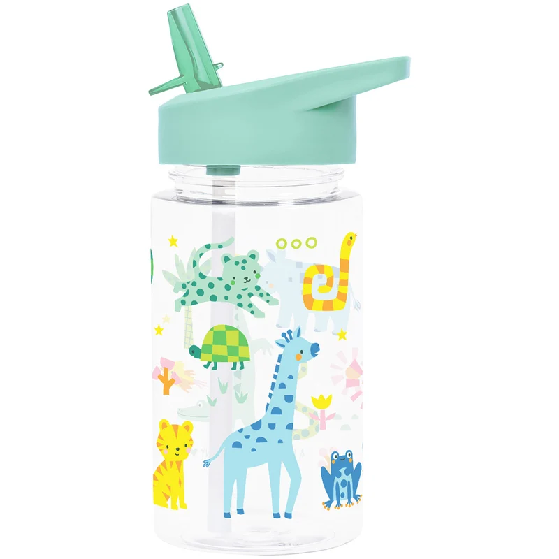 a little lovely company gourde avec paille - jungle - 450 ml