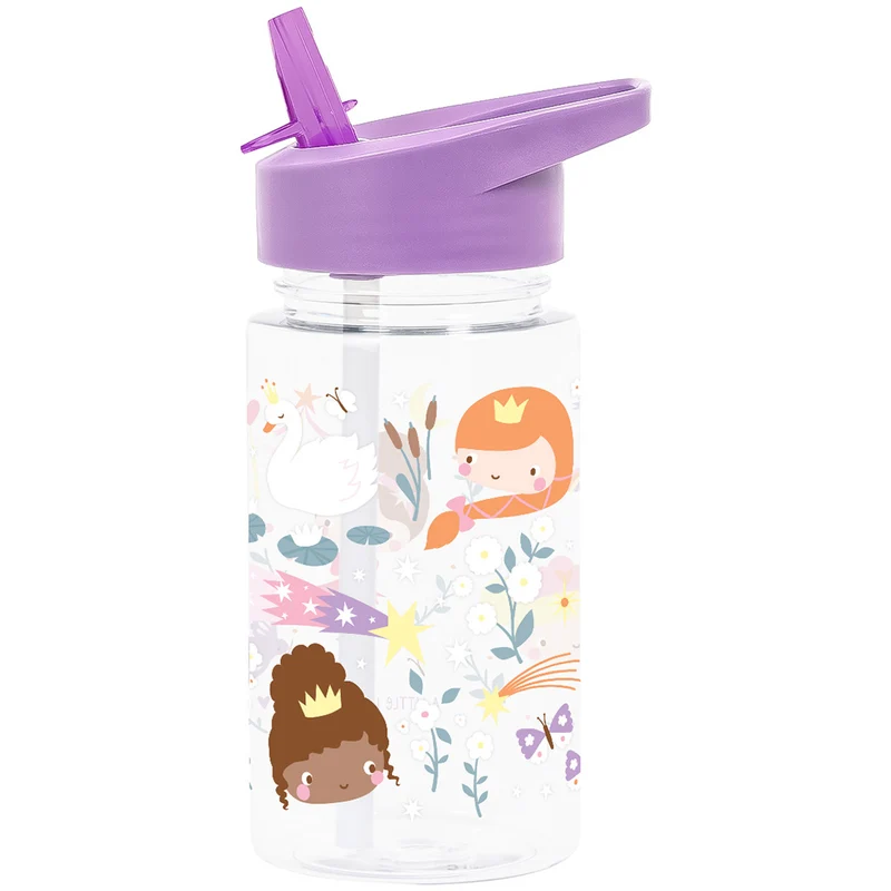 a little lovely company gourde avec paille - princesses - 450 ml