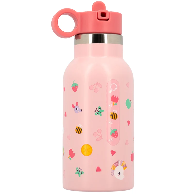 lilliputiens gourde isotherme en inox jeanne - 350 ml