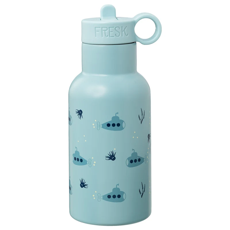 fresk gourde isotherme en inox avec bouchon supplémentaire - submarine - 350 ml