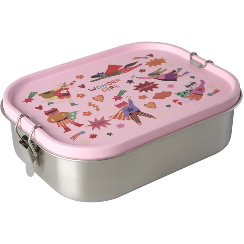 rice boîte à lunch en inox hero - rose