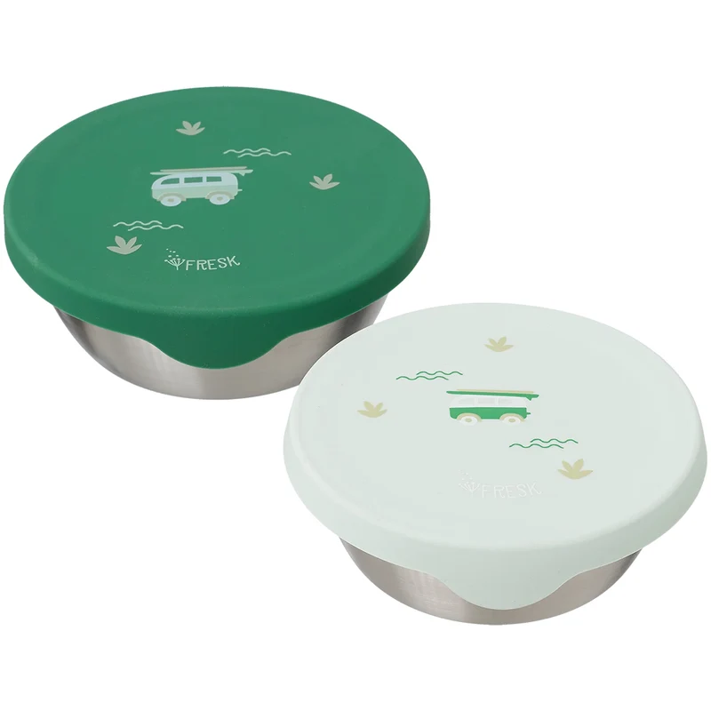 fresk boîte à goûter en inox surf boy - 2 pcs