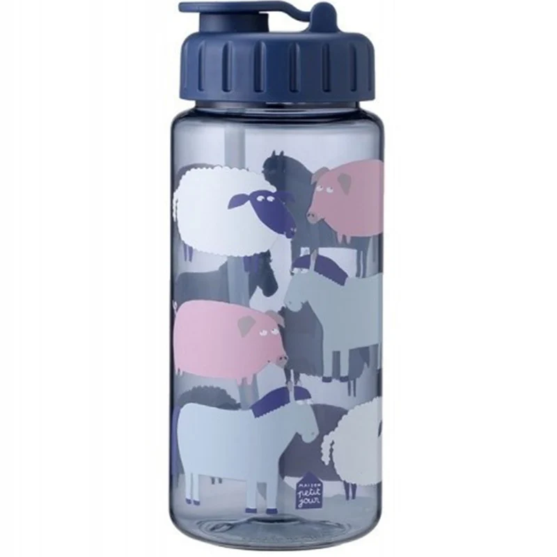 maison petit jour gourde la ferme - bleu - 350 ml