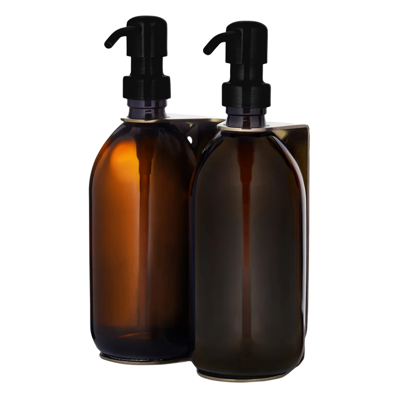 Gold Double Wall Mounted Soap Dispenser