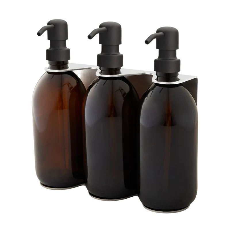 Chrome Triple Wall Mounted Soap Dispenser