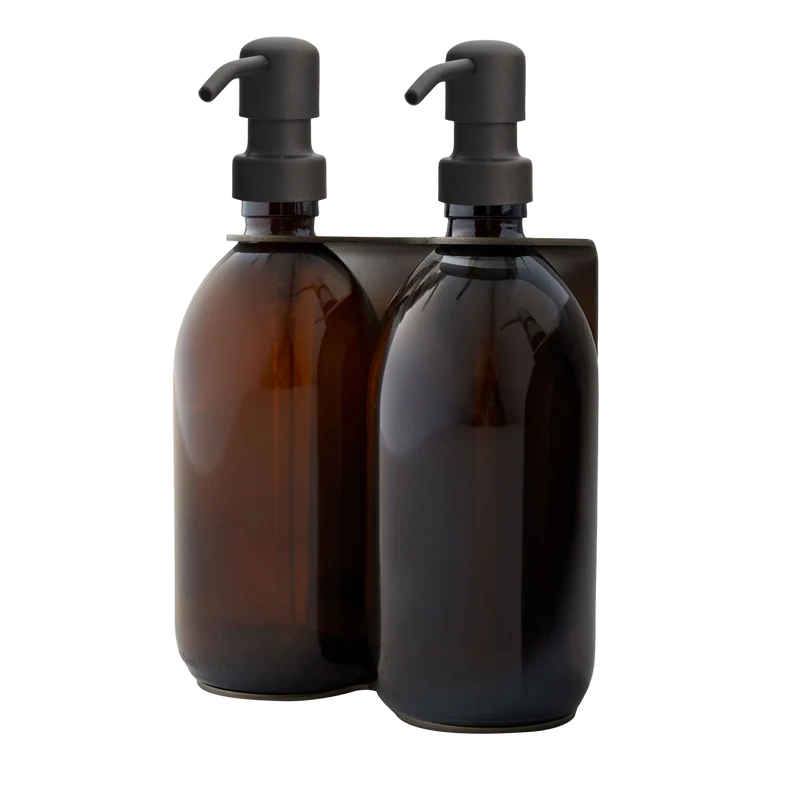 Nickel Double Wall Mounted Soap Dispenser