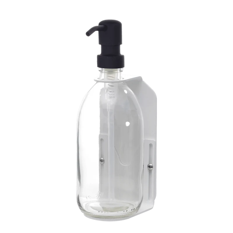 White Single Wall Mounted Soap Dispenser