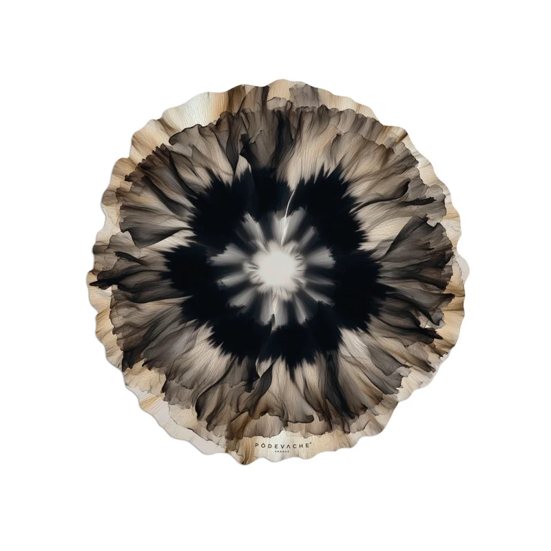 Set de Table Rond en Vinyle Fleur D.38 cm - Podevache
