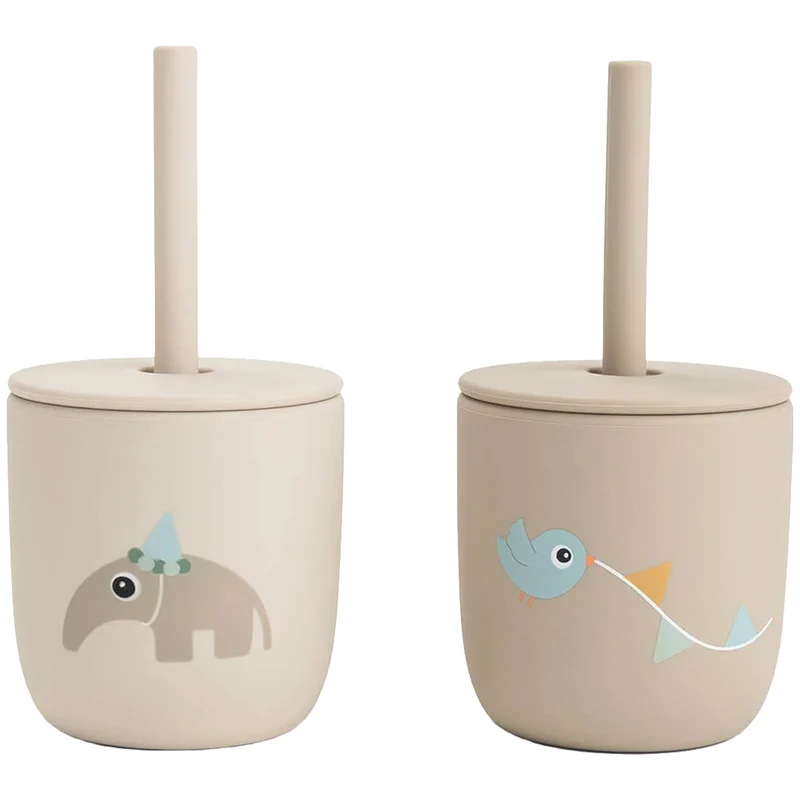 done by deer gobelet enfant avec paille celebration - 2 pcs