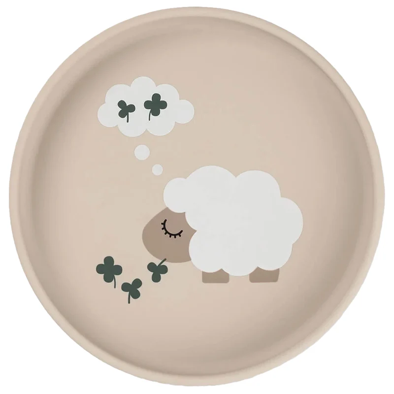 done by deer assiette enfant tiny farm - sable