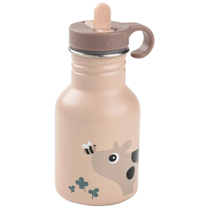 done by deer gourde en inox avec paille tiny farm - powder - 350 ml