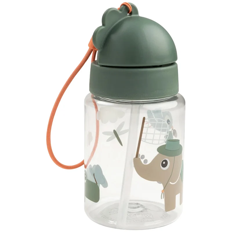 done by deer gourde avec paille tiny trails - vert - 280ml