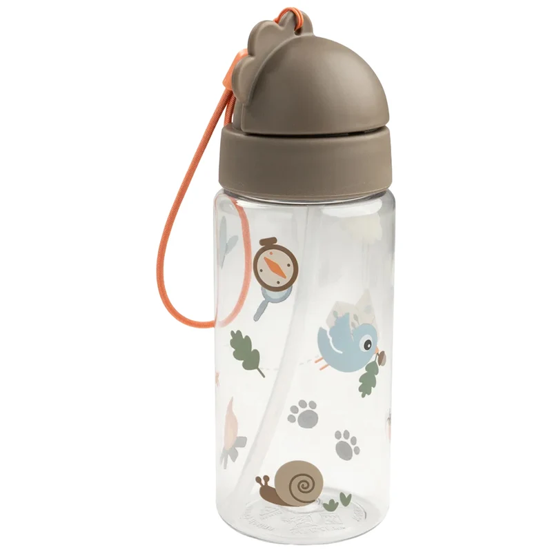 done by deer gourde avec paille tiny trails - sable - 350 ml