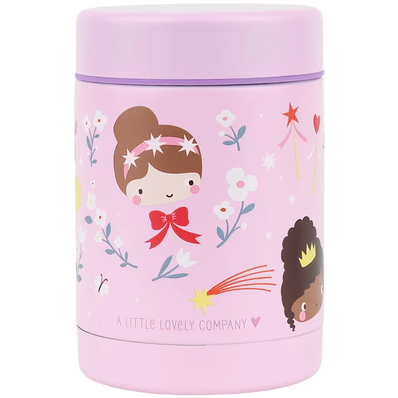 a little lovely company pot alimentaire thermos en inox - princesses